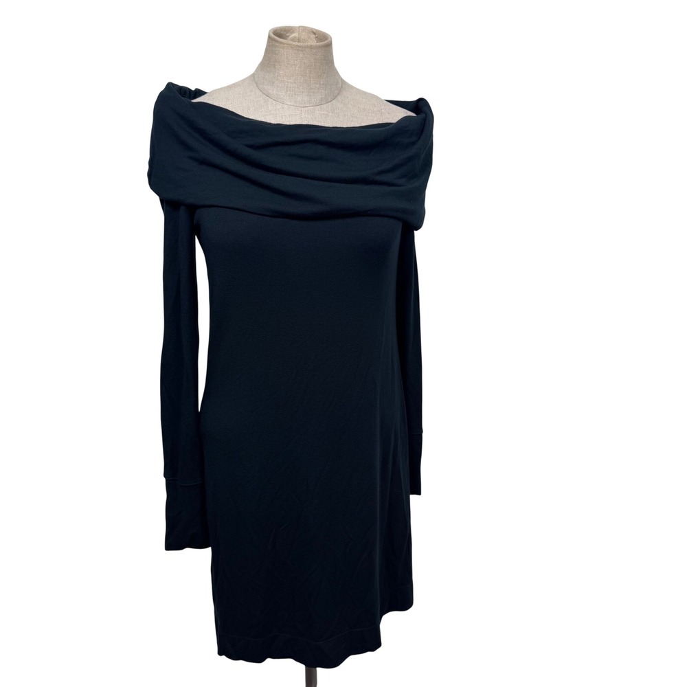 Lilly Pulitzer Belinda Off Shoulder Sweater Dress Women S Black Minimalist Chic